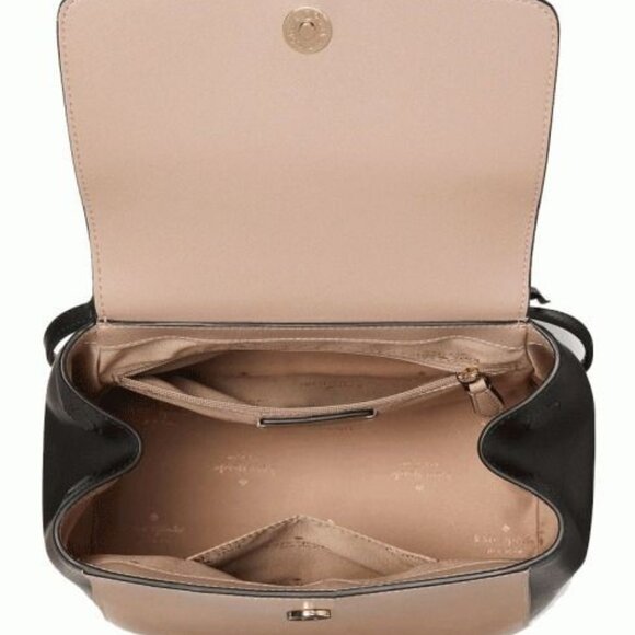 Kate Spade♠️NWOT Toasted Hazelnut Colorblock Flap Madison Backpack $379 - Picture 5 of 15